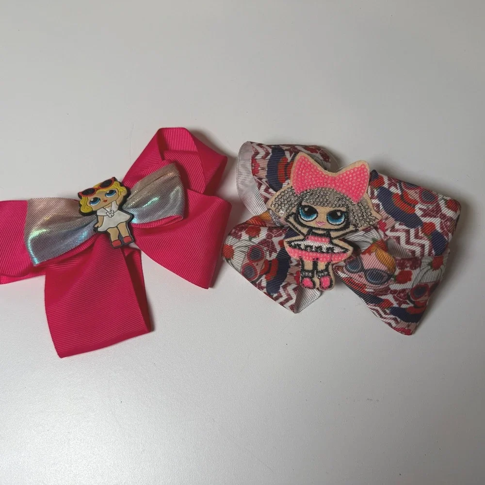LOL Surprise Doll Hair Bows Set‎ Fuchsia Glitter Sparkle Girls Accessories